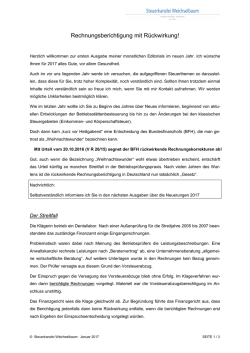 Editorial Januar 2017 - Steuerkanzlei Weichselbaum