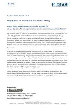 DIVSI trauert um Schirmherrn Prof. Roman Herzog