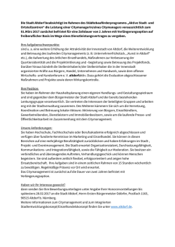 Die Stadt Altdorf sucht eine/n Citymanagerin/Citymanager