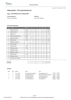 Mannschaft : SVg Saarbrücken II