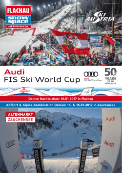 Programmheft Skiweltcup Flachau und Zauchensee