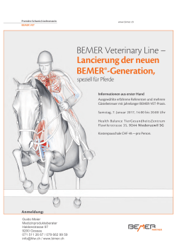 BEMER Veterinary Line – Lancierung der neuen BEMER