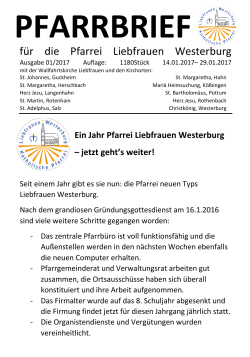 Pfarrbrief 01/2017 - Liebfrauen Westerburg