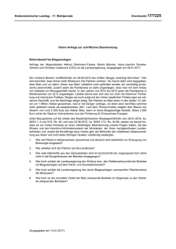 Drucksachen allgemein - Nieders&auml;chsischer Landtag