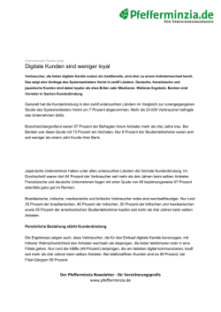 Digitale Kunden sind weniger loyal