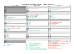 Gremienplanung f&uuml;r das Jahr 2017 - (Stand 12.01.2017) -