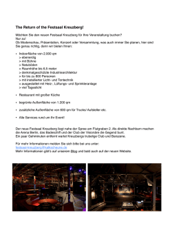 Festsaal Kreuzberg Locationinformation