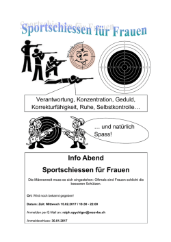 Info Abend Sportschiessen f&uuml;r Frauen