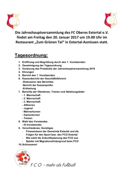 Jahreshauptversammlung