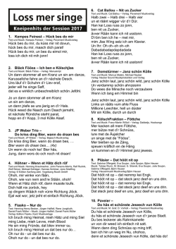 Spell noch einmol für mich unser Leed