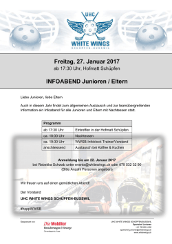 Infoabend - UHC White Wings Sch&uuml;pfen