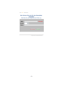Hier k&ouml;nnen Sie sich f&uuml;r den Newsletter anmelden