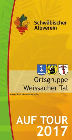 Jahresplan 2017 - Schw&auml;bischer Albverein