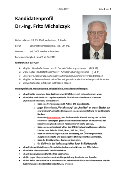 Dr. Fritz Michalczyk - AfD Landesverband Sachsen