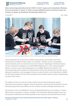 Erstmals Semifinale der First Lego League in Offenburg