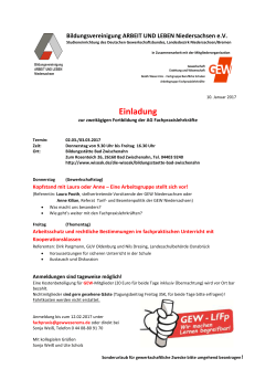 Einladung als  - GEW Bezirksverband Weser-Ems