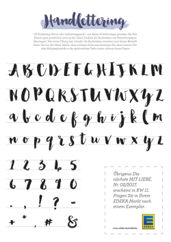 Handlettering-Schriftvorlage