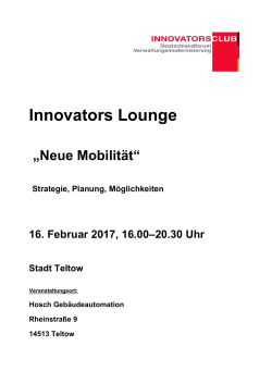 Innovators Lounge - Deutscher Städte