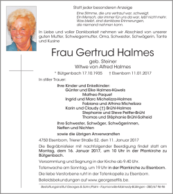 Frau Gertrud Halmes