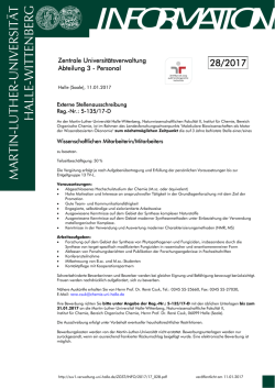 information - Zentrale Universit&auml;tsverwaltung - Martin