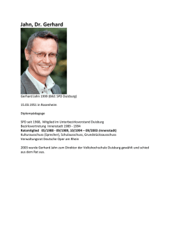 Jahn Gerhard - SPD Duisburg