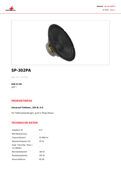 SP-302PA - monacor