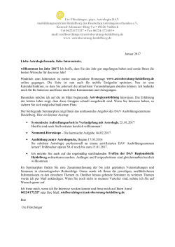 newsletter_1_2017 - Astroberatung Heidelberg