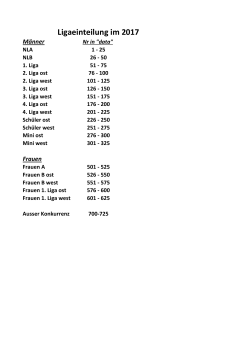 Nummern Ligaeinteilung in "data"