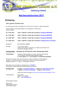Einladung Nachwuchsturniere Lützen 2017