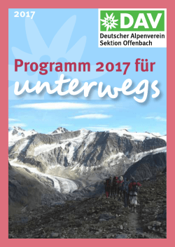 Jahresprogramm 2017 - DAV