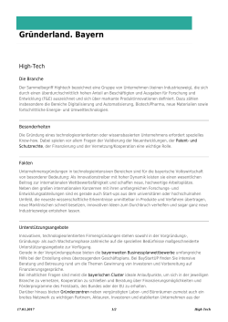 High Tech: Gr&uuml;nderland.Bayern