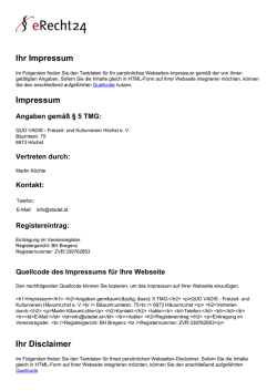 Ihr Impressum