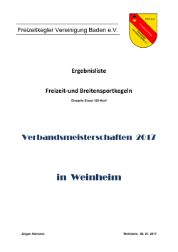 Erg. Einzel Januar 2017 - Freizeitkegler
