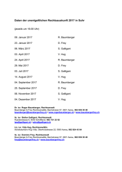 Infoblatt unentgeltliche Rechtsauskunft 2017