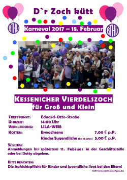 Karnevals-Plakat BTHV_2017