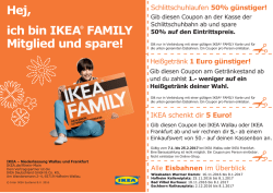 Hej, ich bin IKEA® FAMILY Mitglied und spare!