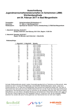 JMM W&uuml;rttembergfinale in Bad Mergentheim