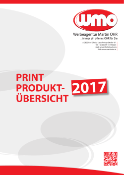 Print 2017 - Werbeagentur Martin OHR