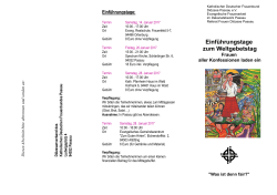 diesem Flyer - Katholischer Deutscher Frauenbund Diözese Passau