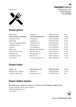 Essen gehen Essen holen Essen liefern lassen