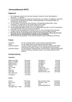 Jahreswettbewerb SPCS