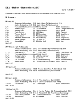 Hallen - Leichtathletik.de