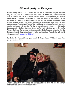 Gl&uuml;hweinparty der B-Jugend