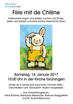 Fiire mit de Chliine, Januar