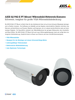AXIS Q1942-E PT Mount Wärmebild-Netzwerk
