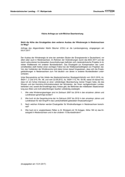 Drs. 17/7224  - Nieders&auml;chsischer Landtag