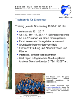 Flyer - BC Rinnenthal