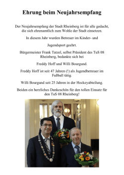 Ehrung beim Neujahrsempfang