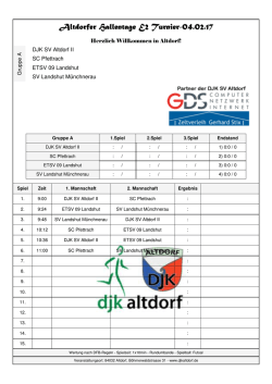 E2-Turnier am Samstag 04.02.17 ab 09:00 Uhr