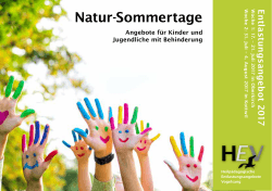 Details siehe Flyer - Heilpädagogische Entlastungsangebote